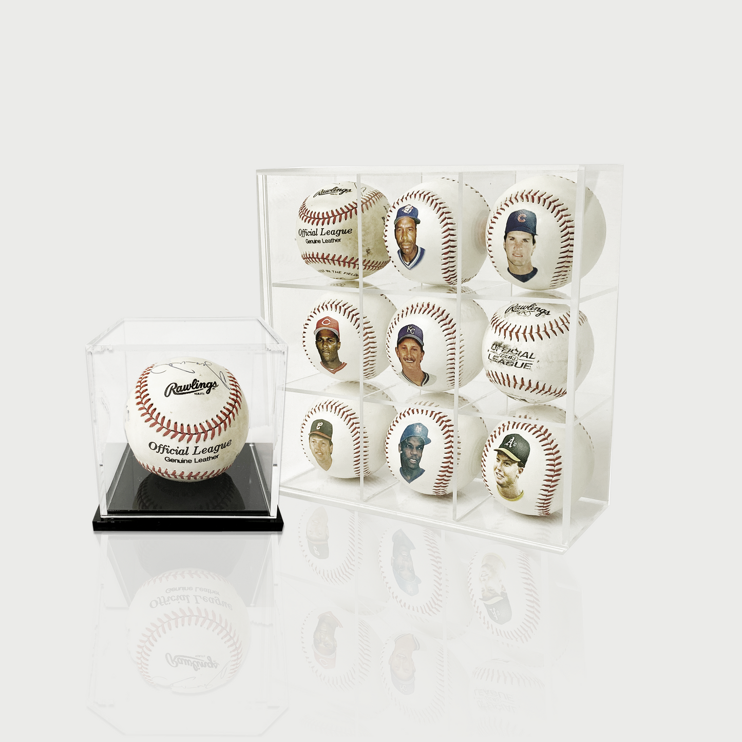PATHER® Baseball Display Case - 9 Slots