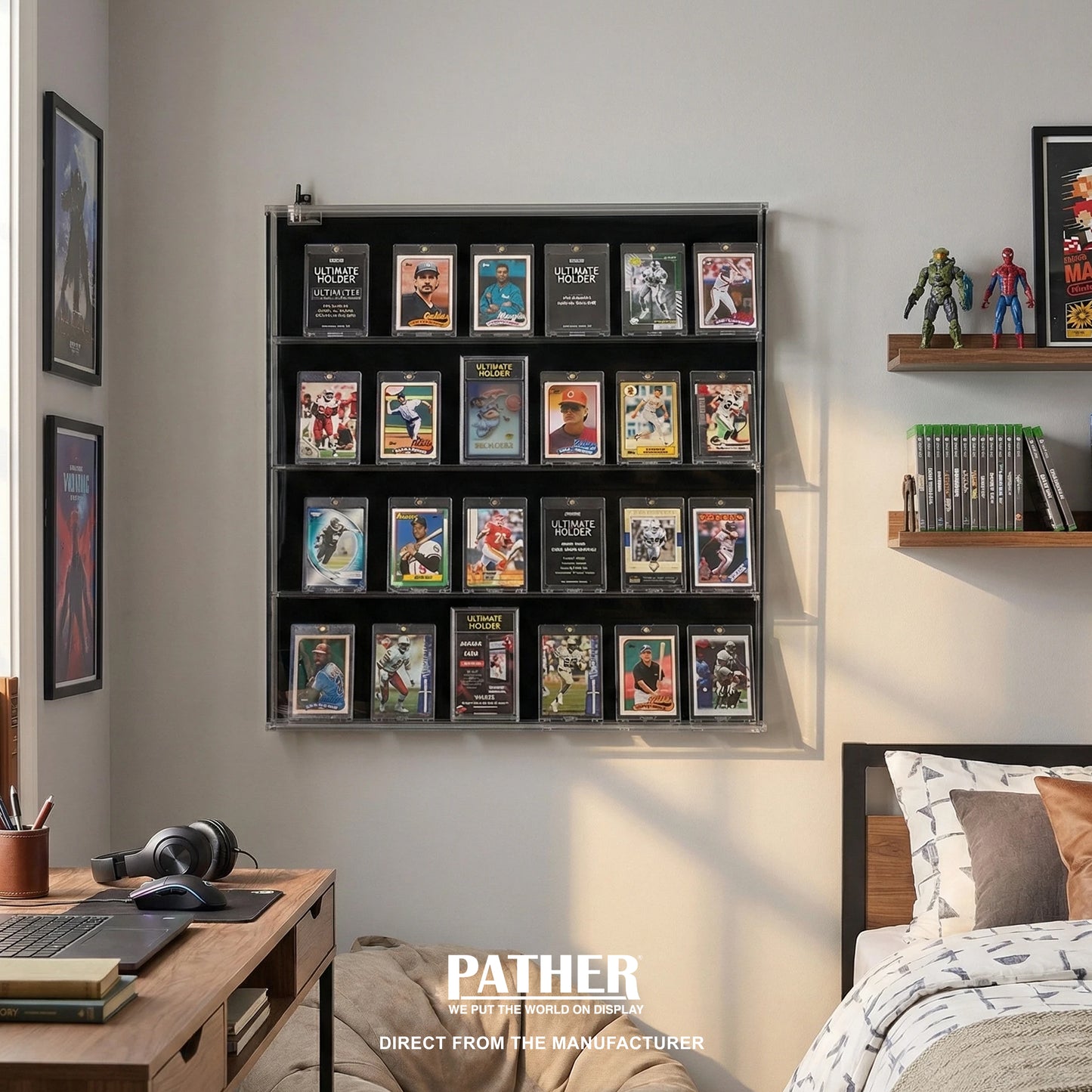 PATHER® Trading Card Display Cabinet - Large