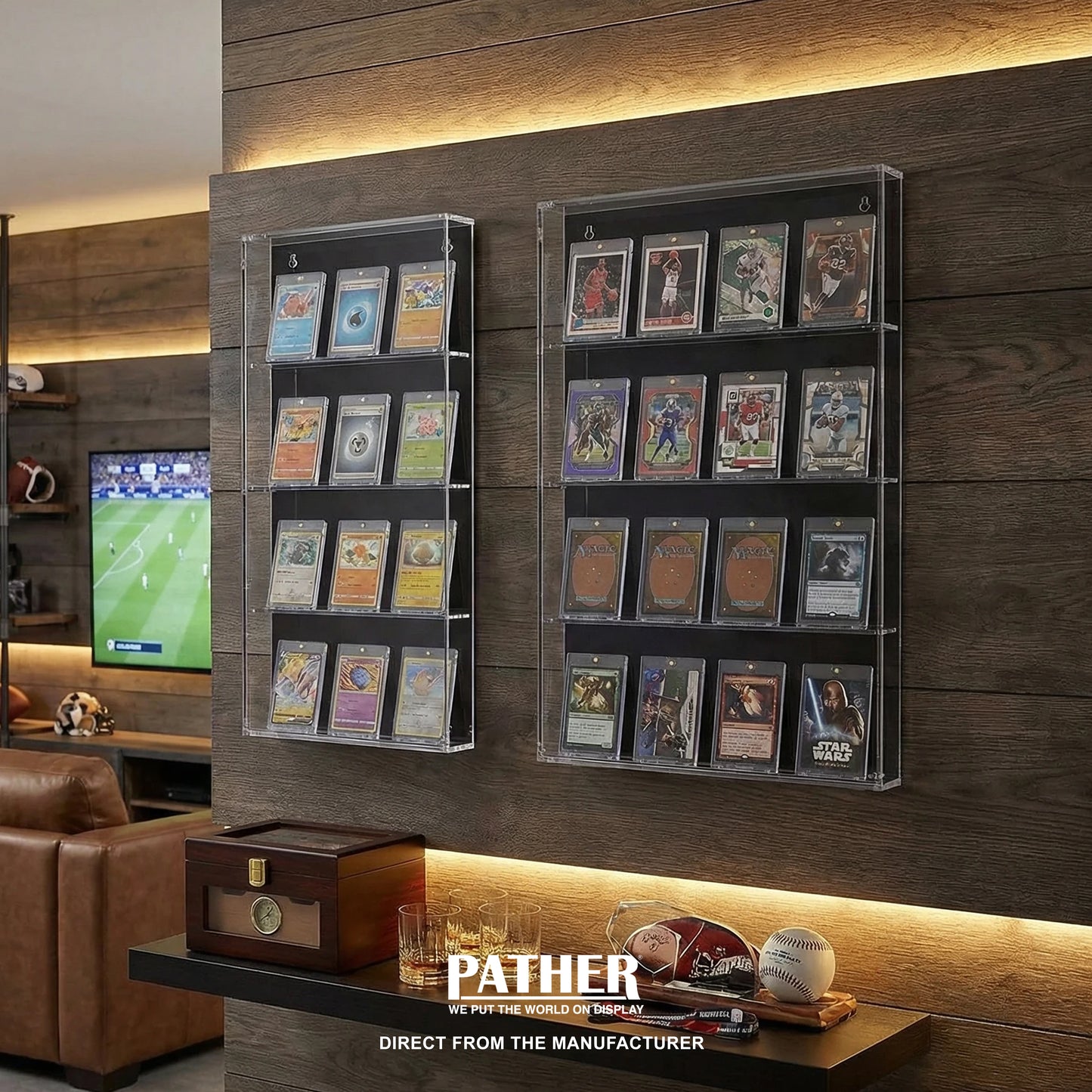 PATHER. Trading Card Display Cabinet - Medium