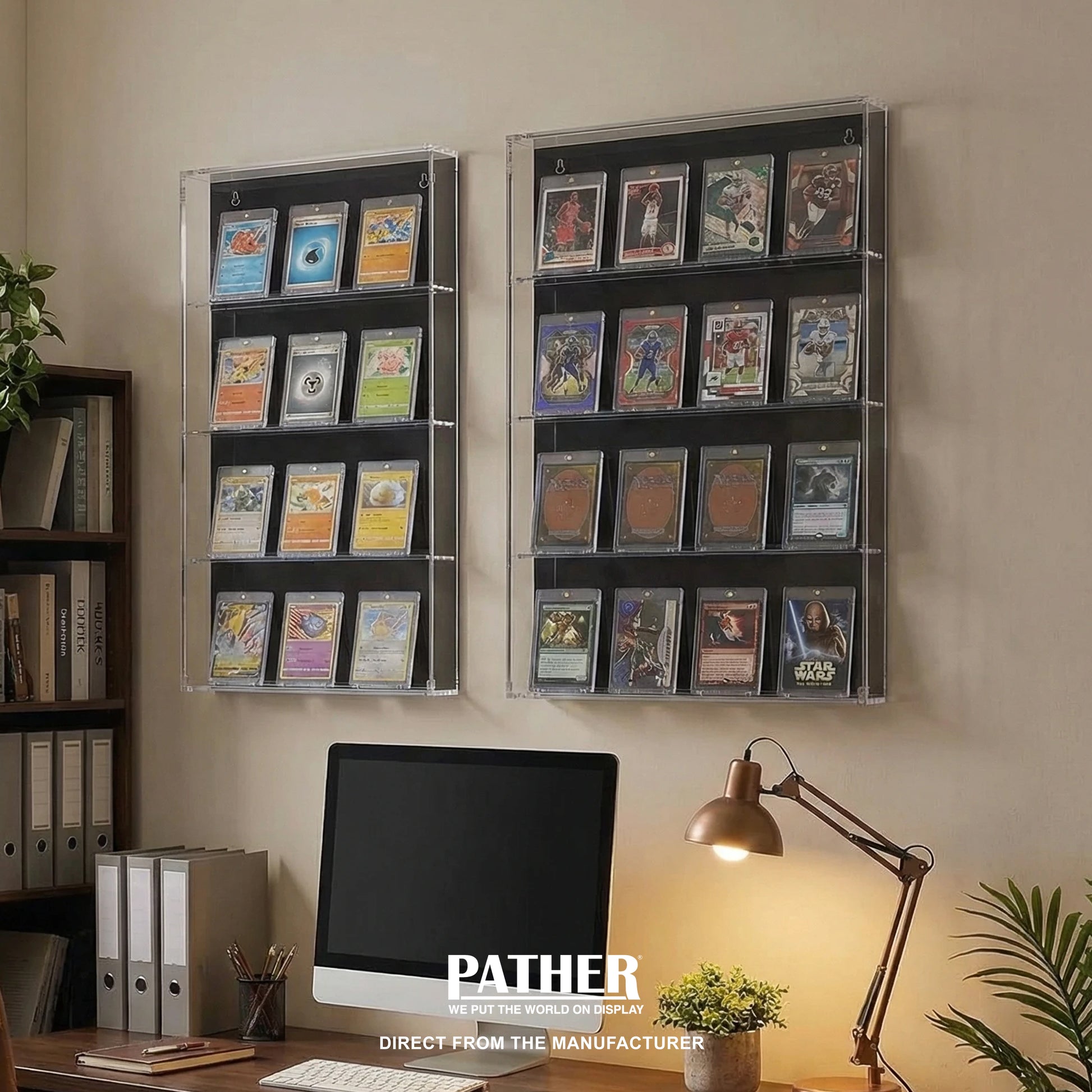 PATHER. Trading Card Display Cabinet