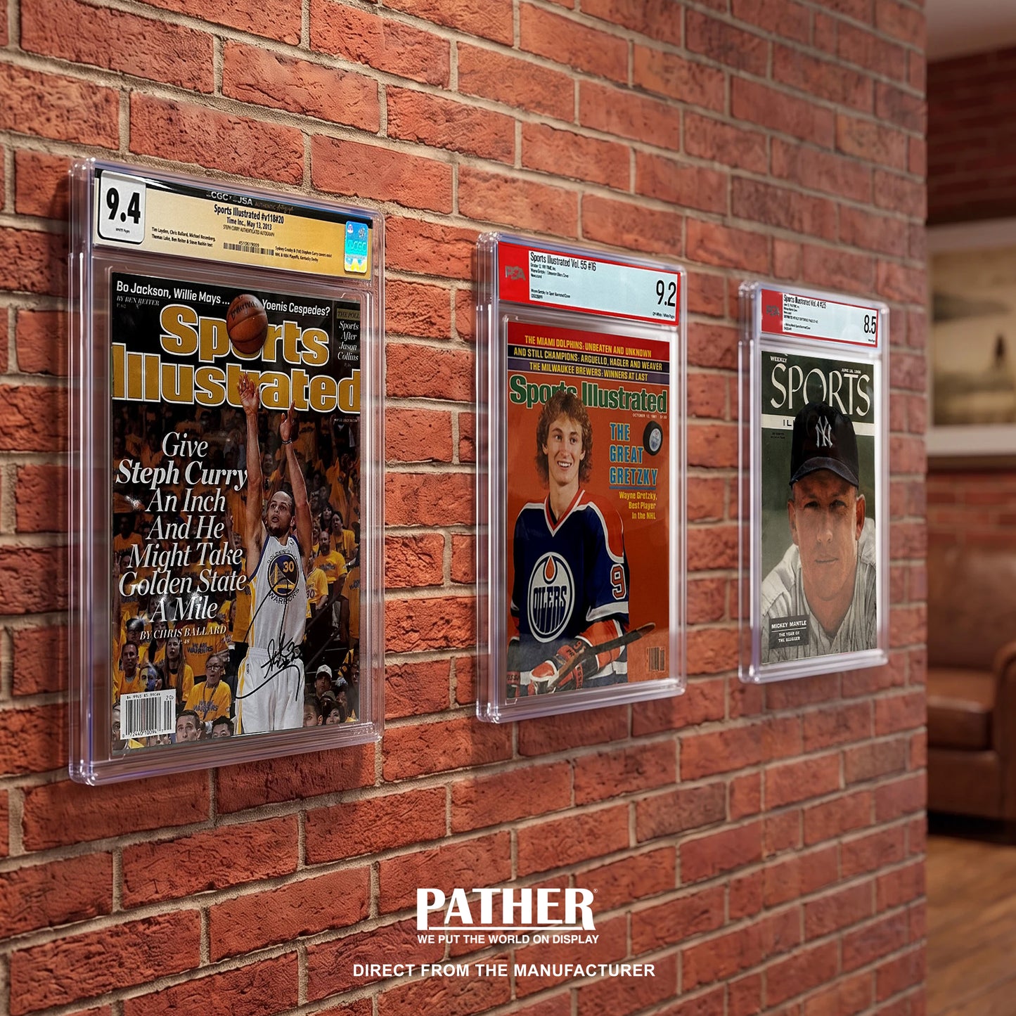 PATHER. Wall Mountable Graded Magazine Holder