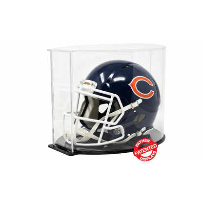 PATHER. Patented Clear Luxury Double Curved Case w Black Base - Large