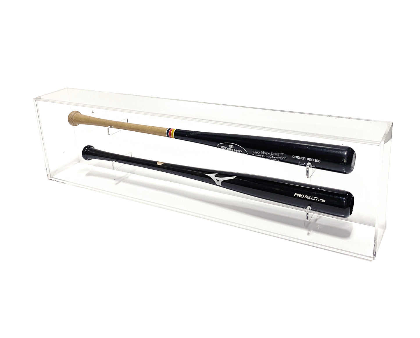 Double Baseball Bat Display Case