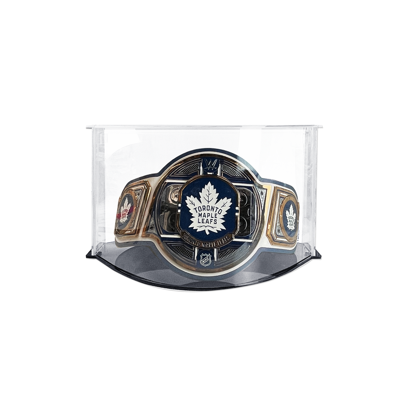 Pather® Patented 12.5in h Large Double Curved Display Case with Black Base