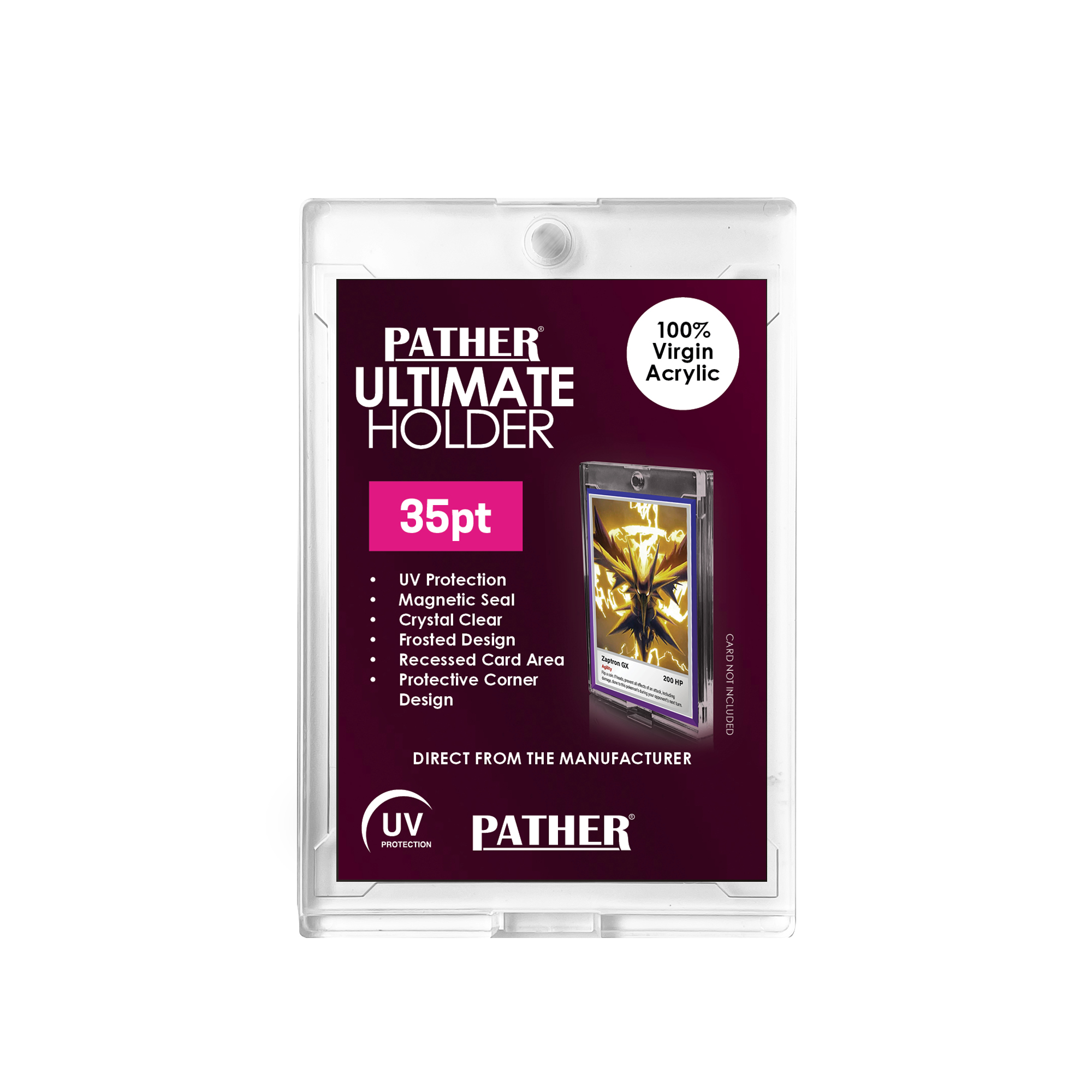 20 Pack Max Pro UV Ultra Clear Magnetic Card Holders 35pt – For Sleeved Trading Cards